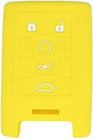 img 2 attached to SEGADEN Silicone Cover Protector Case Holder Skin Jacket Compatible With CADILLAC CHEVROLET 5 Button Smart Remote Key Fob CV2770 Yellow