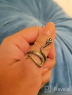 img 1 attached to 🐍 Gold Snake Ring for Men and Women: Gothic Silver Snake Rings - Adjustable Vintage Ring for Men (Eboy) review by Freddie Newton