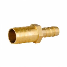 img 2 attached to Quickun Brass Hose Barb Reducer 1" To 5/8" Barbed Reducer Fitting Reducing Splicer Mender Union Adapter For Air Water Fuel