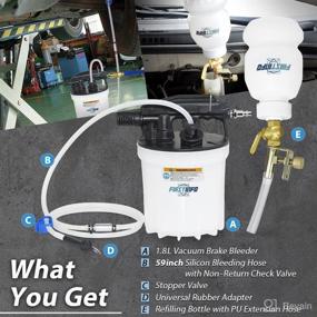 img 2 attached to ✨ Upgrade your brake system with FIRSTINFO A1152KUS Patented 1.8 Liter Vacuum Brake Bleeder Extractor Kit - Includes Refilling Bottle, Silicone Bleeding Hose, and One-Way Check Valve!