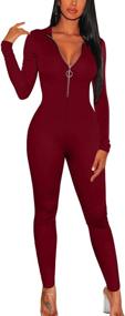 img 2 attached to 👗 Stylish GOBLES Women's Bodycon Jumpsuit Rompers for Fashionable Women - Jumpsuits, Rompers & Overalls Collection