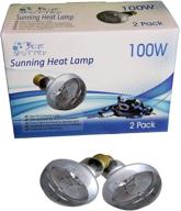 🔆 blue spotted 100 watt sunning heat lamp value pack for terrariums - basking lamp for reptiles, amphibians, small animals, birds, and farm animals logo