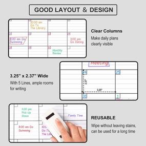 img 1 attached to Large Dry Erase Calendar For Wall - 3 Month Vertical Wall Calendar, Blank Reusable Monthly Quarterly Calendar Planner Undated, 27.8" X 41" Whiteboard Calendar, Laminated Organizer For Home, Office, Classroom