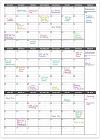 img 4 attached to Large Dry Erase Calendar For Wall - 3 Month Vertical Wall Calendar, Blank Reusable Monthly Quarterly Calendar Planner Undated, 27.8" X 41" Whiteboard Calendar, Laminated Organizer For Home, Office, Classroom