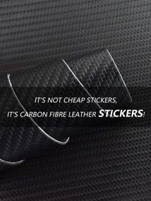 img 1 attached to 🚪 Black Carbon Fiber Leather Car Door Sill Stickers for 10th Generation Honda Civic - Threshold Protector