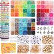 create personalized jewelry with quefe bracelet making kit - 9000pcs, 72 colors clay beads, polymer heishi & letter beads, ideal for girls 8-12, gifts & crafts logo