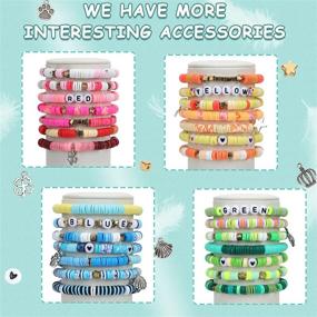 img 2 attached to Create Personalized Jewelry With QUEFE Bracelet Making Kit - 9000Pcs, 72 Colors Clay Beads, Polymer Heishi & Letter Beads, Ideal For Girls 8-12, Gifts & Crafts