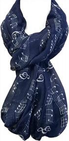 img 1 attached to Bowbear Women’S Playful Musical Notes Print Infinity Scarf