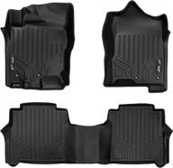 🚗 high-quality smartliner floor mats | black crew cab 2017-2021 titan / titan xd (with rear under seat organizer) логотип