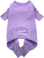 🐶 doggie design sweet dreams thermal cotton pajamas for dogs - size s, lilac (13"-16" girth, 10"-13" neck) логотип