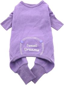 img 1 attached to 🐶 Doggie Design Sweet Dreams Thermal Cotton Pajamas for Dogs - Size S, Lilac (13"-16" Girth, 10"-13" Neck)