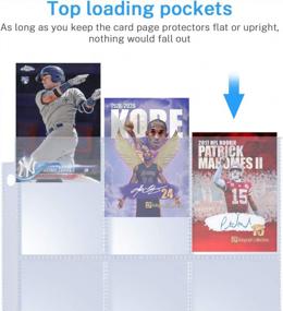 img 2 attached to 120 Pack MaxGear Тяжелые защитные чехлы для бейсбольных карт 9 карманных страниц Защитные листы для 3 папок с кольцами - карты с покемонами, спортивные карты, купоны, игровые карты и визитные карточки