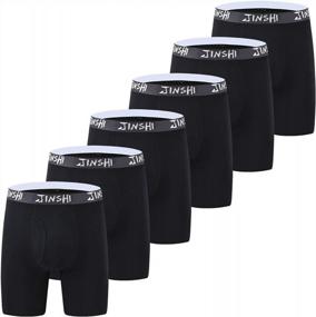 img 4 attached to Stretchy Micro Modal Boxer Briefs With Short Leg For Men By JINSHI Underwear