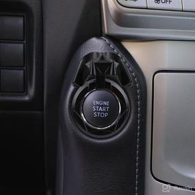 img 1 attached to 🚗 CARCC Engine Start Stop Button Cover - Push Ignition Start Button Ring, Universal Anti-Scratch Protective Switch Button Cover for Car Interior - Decorative Stickers (A-Black)