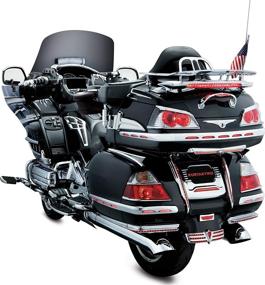 img 1 attached to 🏍️ Kuryakyn 3202 Motorcycle Lighting Accent Accessory: Single Circuit LED Saddlebag Molding Set with Red Lens for 2001-2010 Honda Gold Wing GL1800 Motorcycles, Chrome/Black