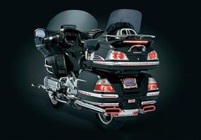 img 2 attached to 🏍️ Kuryakyn 3202 Motorcycle Lighting Accent Accessory: Single Circuit LED Saddlebag Molding Set with Red Lens for 2001-2010 Honda Gold Wing GL1800 Motorcycles, Chrome/Black