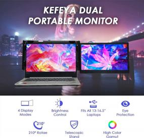 img 3 attached to 📺 KEFEYA 13.3" Portable Monitor for Laptops and Notebooks - Full HD 1920X1080P, 60Hz, Anti Glare Screen