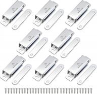 donyoung 8 pack 40lb magnetic cabinet door catch with stainless steel screws, easy installation for solid surface kitchen bathroom cupboard wardrobe closet drawer tightly closed logo