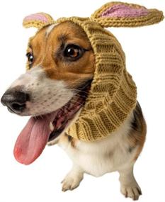 img 4 attached to Zoo Snoods Jack Rabbit Dog Costume: Cozy Hood for Pets - No Flap Ear Wrap Included!