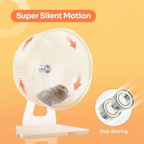 img 3 attached to 🐹 Discover the OIIBO Super Silent Hamster Running Wheel: Large, Wide, and Quiet Exercise Wheel for Hamsters, Gerbils, Rats, Mice, Hedgehogs