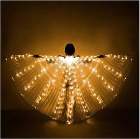 img 4 attached to Light Up Your Dance With IMucci LED Belly Dance Isis Wings - Perfect For Adults And Kids