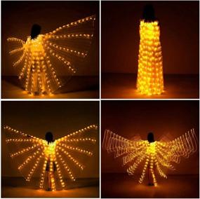img 3 attached to Light Up Your Dance With IMucci LED Belly Dance Isis Wings - Perfect For Adults And Kids