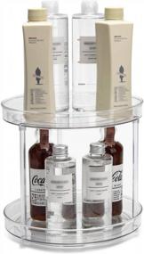 img 3 attached to Ambergron 2-Tier Lazy Susan: 9” Turntable Cabinet Organizer For Spice, Fridge, Kitchen & Bathroom Storage