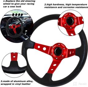 img 2 attached to MOTAFAR Universal Steering Leather Motorsport Replacement Parts best: Steering System