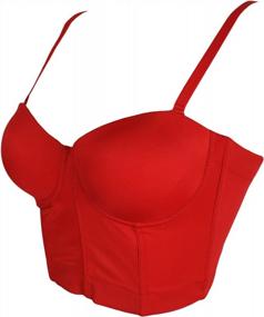 img 3 attached to Moda Women'S Smooth Push Up Bustier Crop Top Bra For Club And Party Events