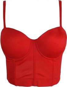 img 4 attached to Moda Women'S Smooth Push Up Bustier Crop Top Bra For Club And Party Events