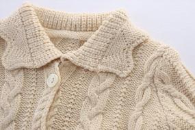 img 1 attached to LittleSpring Girls Knit Cardigan Sweater: Button Down Long Sleeve 4-10 Years