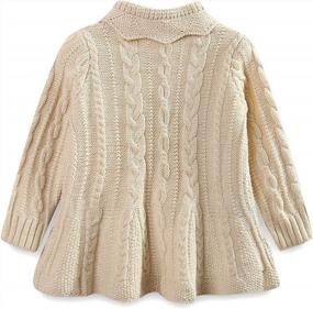 img 3 attached to LittleSpring Girls Knit Cardigan Sweater: Button Down Long Sleeve 4-10 Years