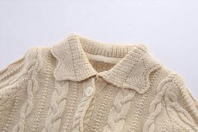 img 2 attached to LittleSpring Girls Knit Cardigan Sweater: Button Down Long Sleeve 4-10 Years