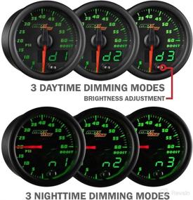 img 1 attached to 🔋 MaxTow Double Vision 30 PSI Fuel Pressure Gauge Kit - Diesel Truck Performance Monitoring - High Accuracy Analog & Digital Readouts - Easy-to-Install Sensor - Black Face with Green LED Dial Illumination - 2-1/16" 52mm