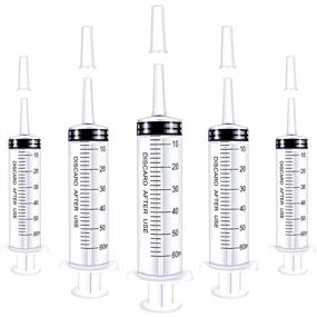 img 4 attached to 5-Pack BSTEAN 60Ml Syringes (No Needle) - Ideal For Industrial, Scientific, Measuring, Watering, Pet Feeding, Liquid Dispensing And Refilling - Individually Wrapped For Hygiene