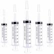 5-pack bstean 60ml syringes (no needle) - ideal for industrial, scientific, measuring, watering, pet feeding, liquid dispensing and refilling - individually wrapped for hygiene logo