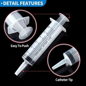 img 2 attached to 5-Pack BSTEAN 60Ml Syringes (No Needle) - Ideal For Industrial, Scientific, Measuring, Watering, Pet Feeding, Liquid Dispensing And Refilling - Individually Wrapped For Hygiene