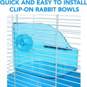 img 2 attached to Tip-Proof Food Bowls For Small Pets - 2 Pack Of CalPalmy Food And Water Bowls For Rabbits, Chinchillas, And Guinea Pigs