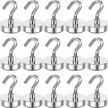 25lbs heavy duty neodymium magnetic hooks, 15pcs cruise essentials hanging magnets for refrigerator, kitchen, home & workplace by mikede logo