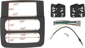 img 2 attached to 🔌 ECOTRIC Double Din Stereo Dash Kit with Wiring Harness, Antenna Adapter for 2002-2005 Dodge RAM 1500 2500 3500 in Black