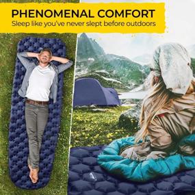 img 3 attached to WELLAX Ultralight Air Sleeping Pad: The Ultimate Inflatable Mattress For Backpacking, Traveling & Camping!