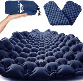 img 4 attached to WELLAX Ultralight Air Sleeping Pad: The Ultimate Inflatable Mattress For Backpacking, Traveling & Camping!