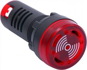 img 4 attached to TWTADE Красный светодиодный индикатор вспышки с зуммером - высококачественная панельная лампа для переменного / постоянного тока 24 В (3 года гарантии)