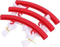 🔴 asooll 2021 new tire rim protector set: lengthened 3-piece kit for motorcycle, off-road vehicle, atv, and bicycle tire replacement with tire removal edge protector (red) логотип