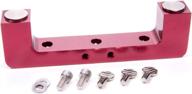 🔧 proform magnetic deck bridge: adjustable up to 4-1/2 inch bores, lightweight aluminum, vibrant red anodized finish - each logo