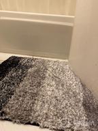 img 1 attached to Non-Slip Luxury Brown Microfiber Bath Rug Mat, Extra Soft And Absorbent Shaggy Carpet For Bathroom Floor, Tub And Shower 16X24, Machine Wash Dry. review by Nico Ramdeen