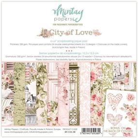 img 1 attached to Mintay Papers City Of Love: Premium Designer Pack Featuring 12X12 Paper Set, 6X6 Paper Pad, Chipboard Stickers, Die-Cuts, And Decorative Elements