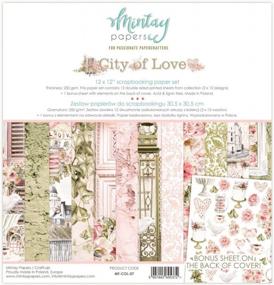 img 3 attached to Mintay Papers City Of Love: Premium Designer Pack Featuring 12X12 Paper Set, 6X6 Paper Pad, Chipboard Stickers, Die-Cuts, And Decorative Elements