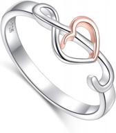 925 sterling silver musical heart music note treble clef ring for women & girls logo