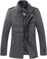stay fashionable and cozy this winter with chouyatou's men's wool blend military peacoat логотип